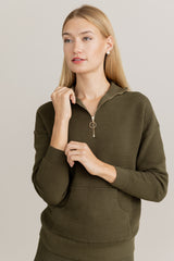 Alinea Zip Top in Basil