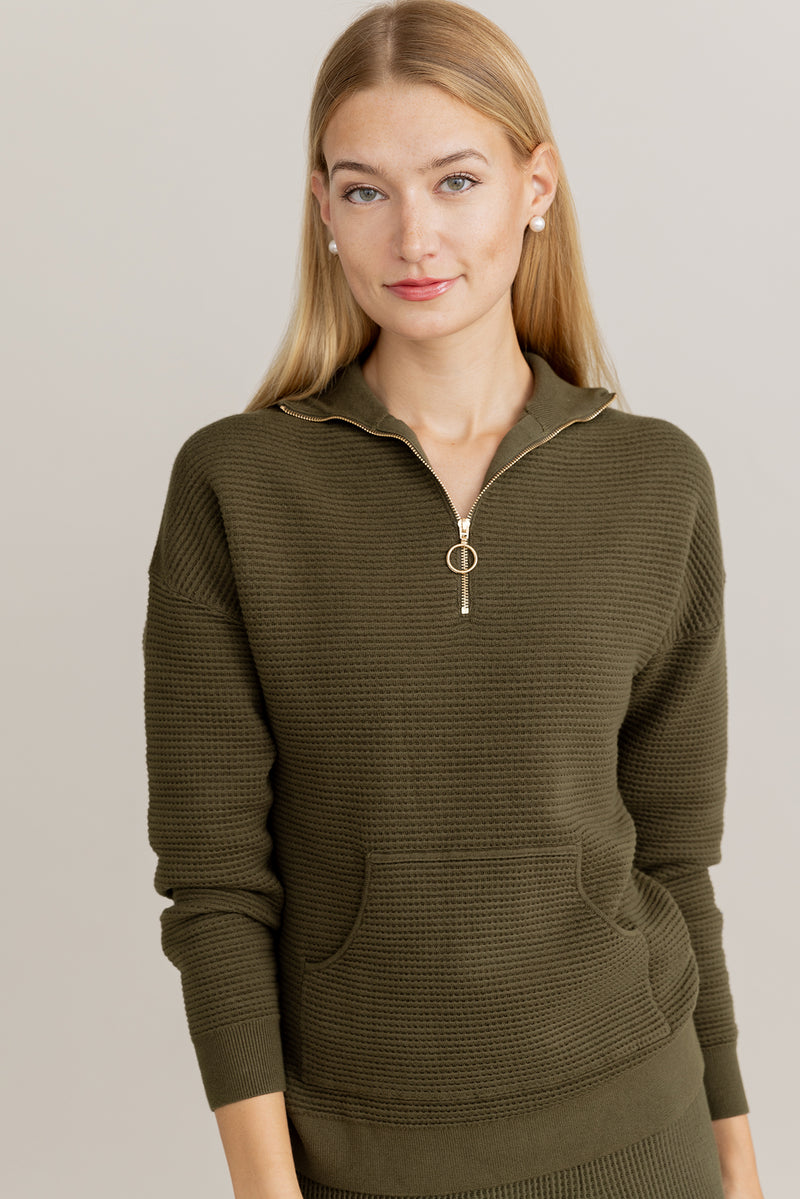 Alinea Zip Top in Basil