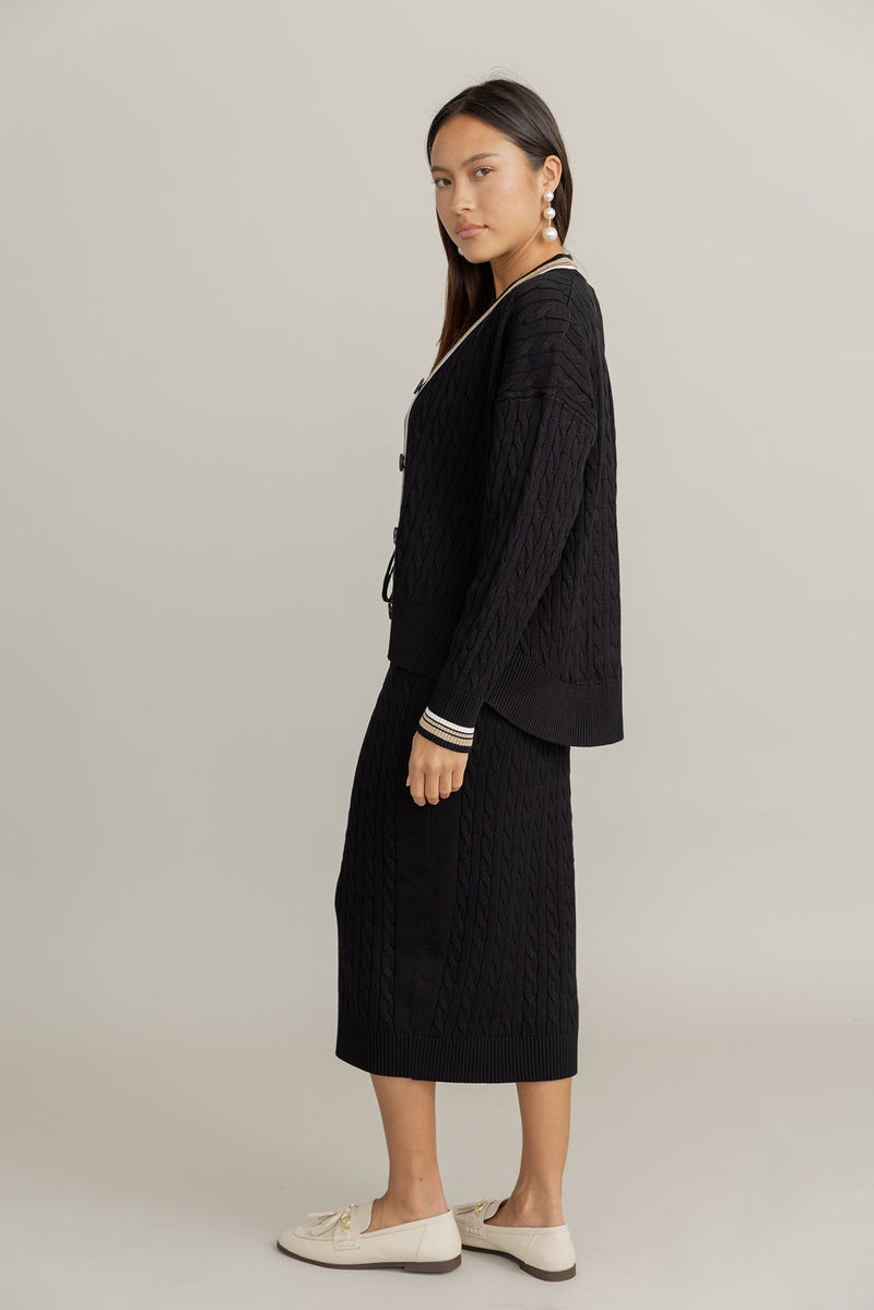 Lago Cardigan in Black