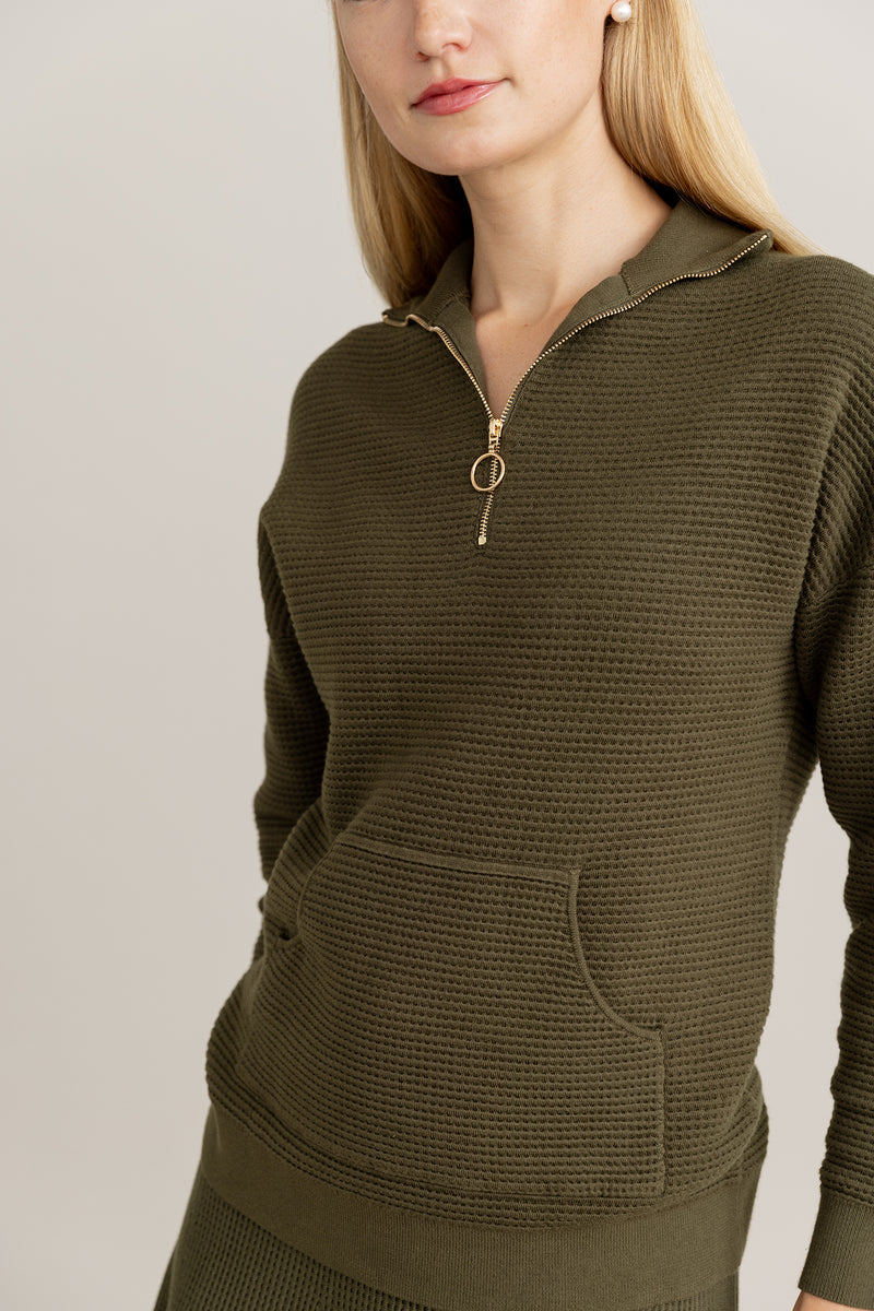 Alinea Zip Top in Basil