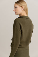 Alinea Zip Top in Basil