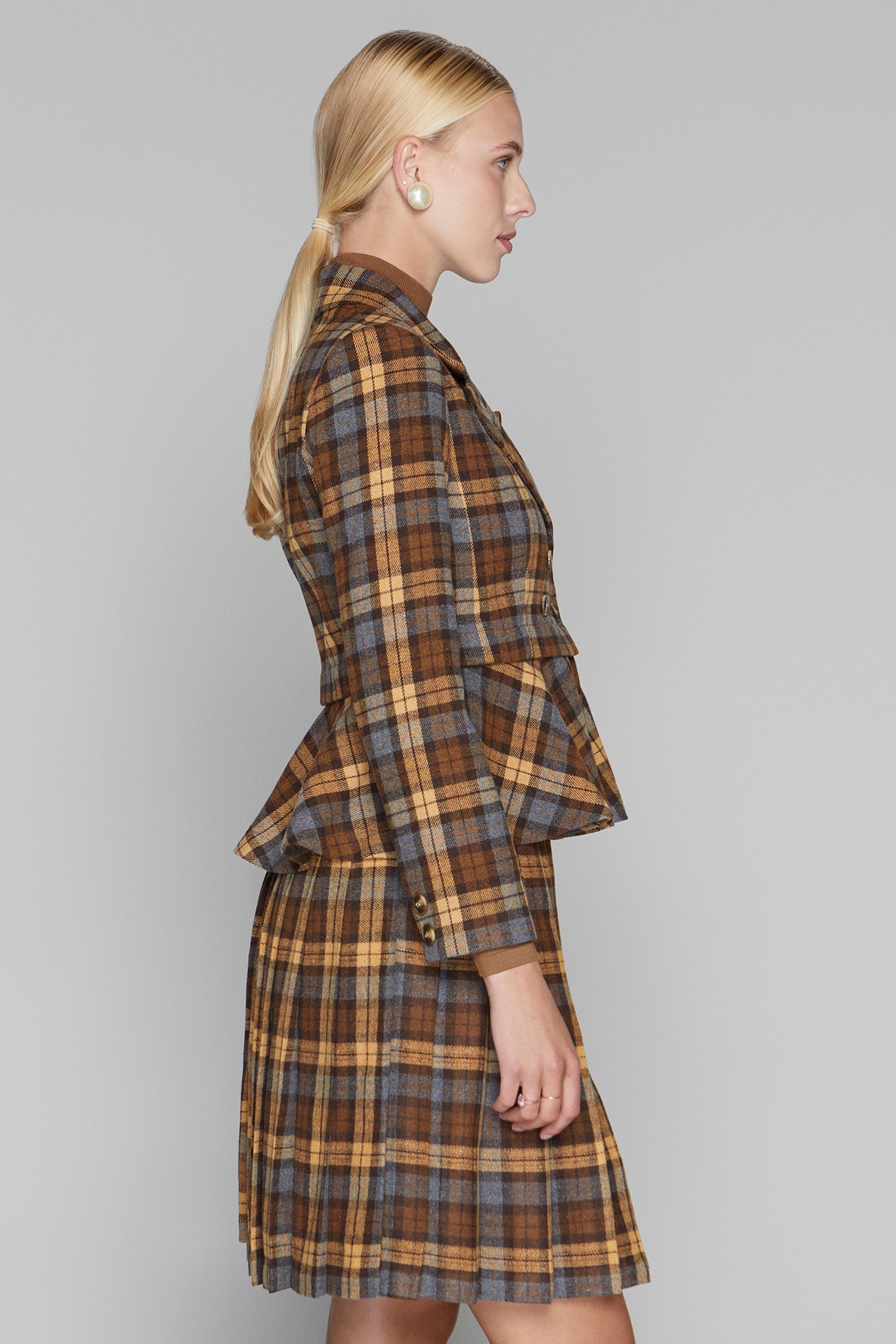 Briar Blazer in Cocoa / Cinnamon Plaid
