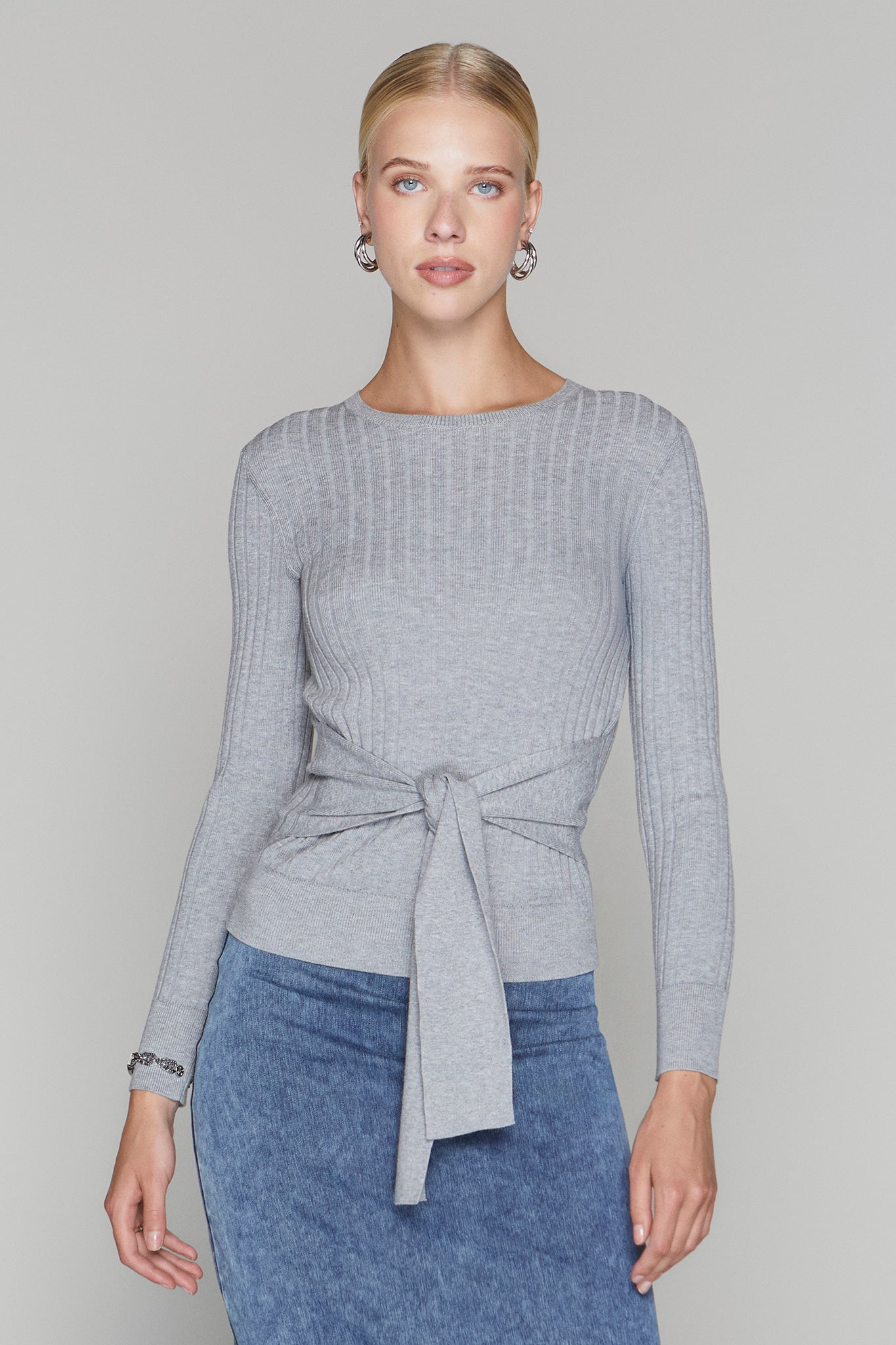 Palmer Sweater in Feather Gray