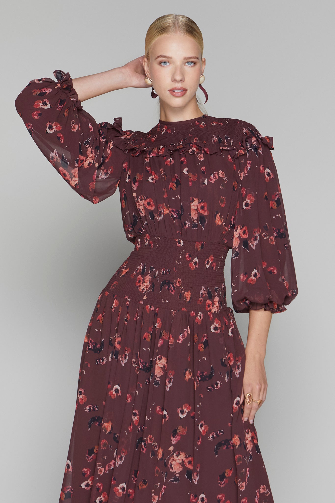 Tilden Dress in Sangria Petal