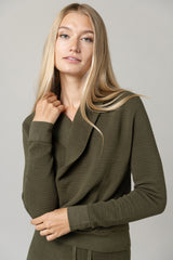 Alinea Wrap Top in Basil