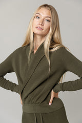 Alinea Wrap Top in Basil