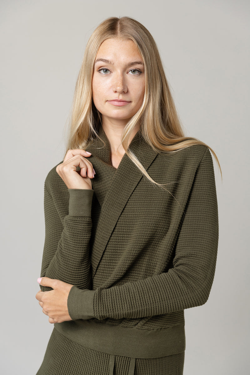 Alinea Wrap Top in Basil