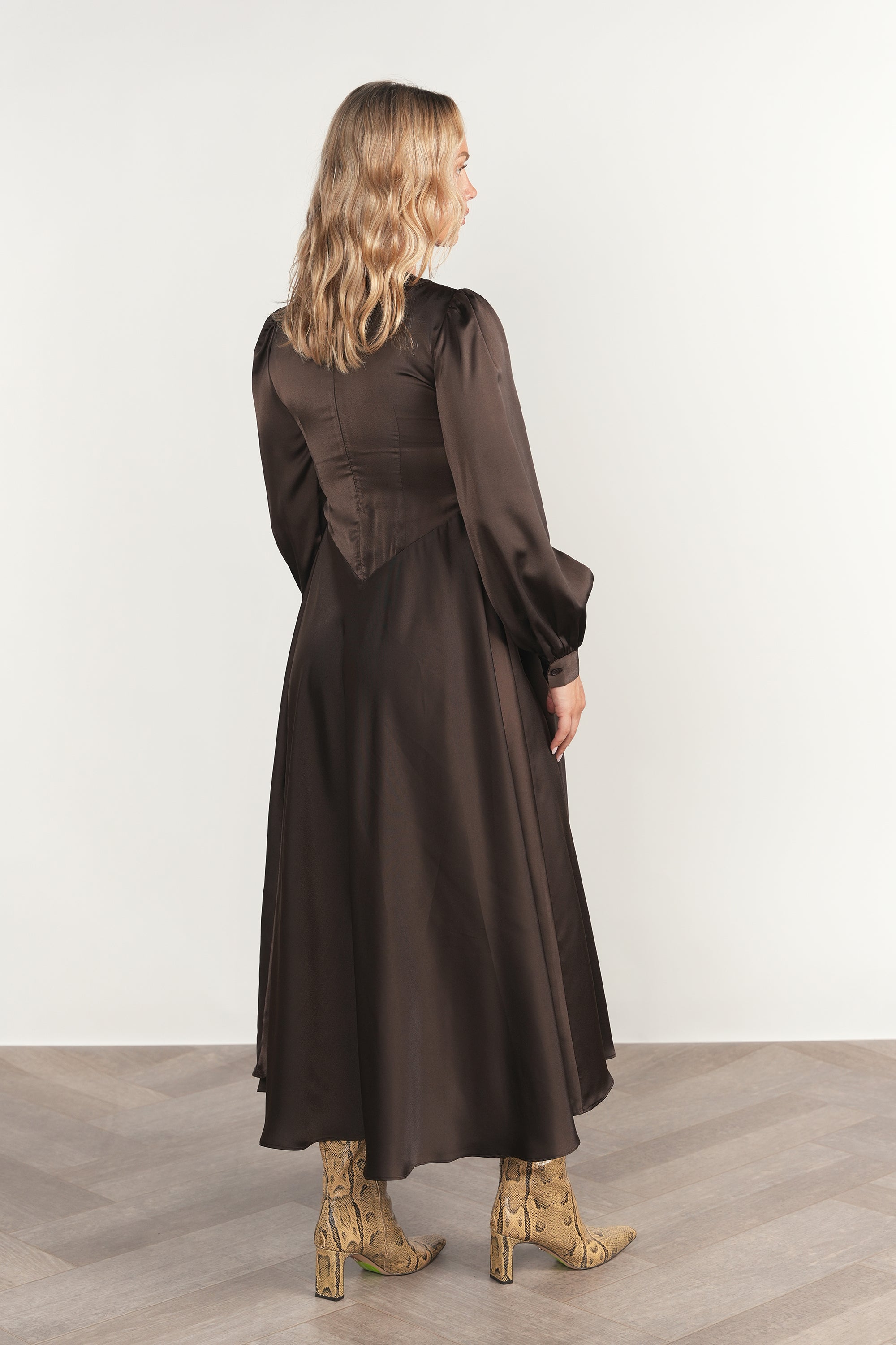 Arden Maternity Dress in Umber
