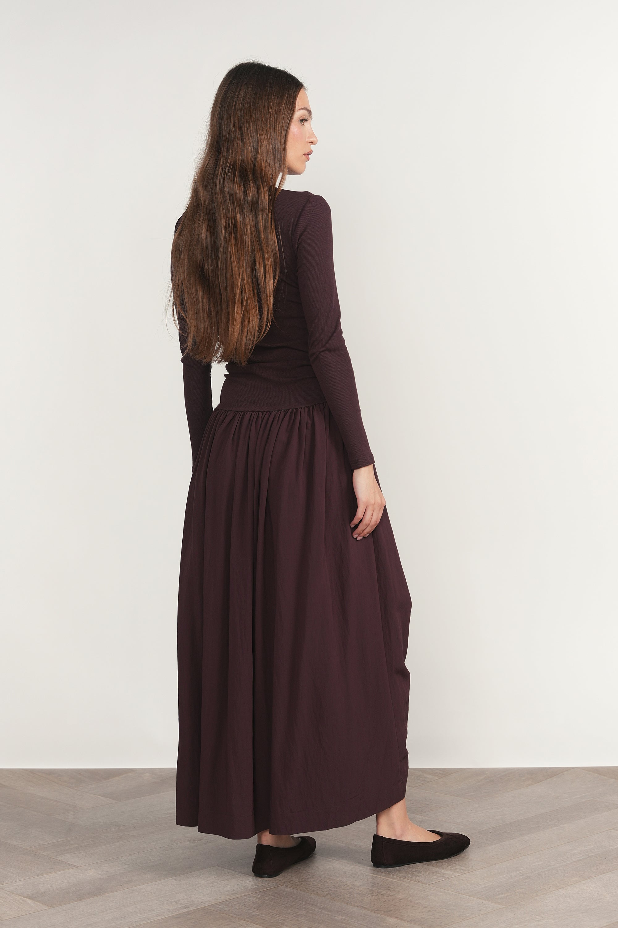 Savoy Dress in Eggplant