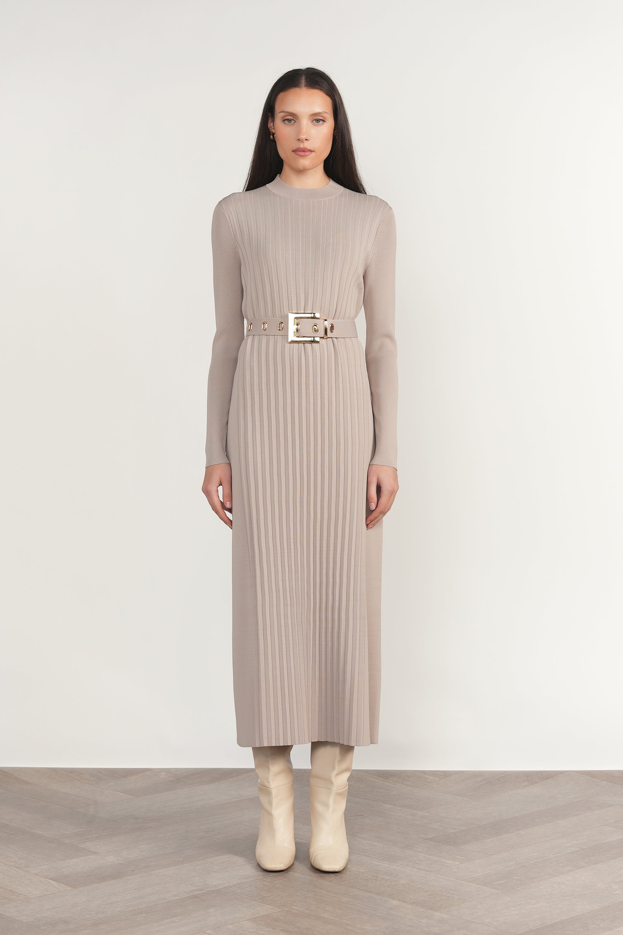 Brenta Dress in Bone