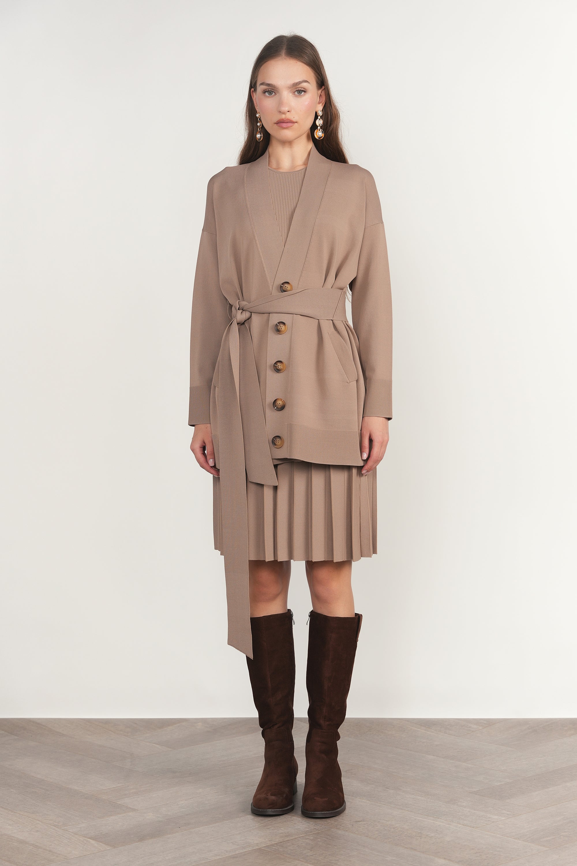 Duoro Cardigan in Sandstone