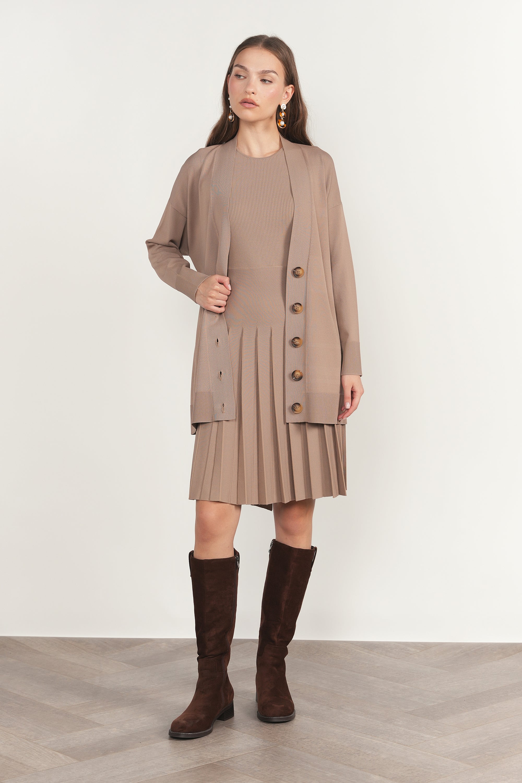 Duoro Cardigan in Sandstone