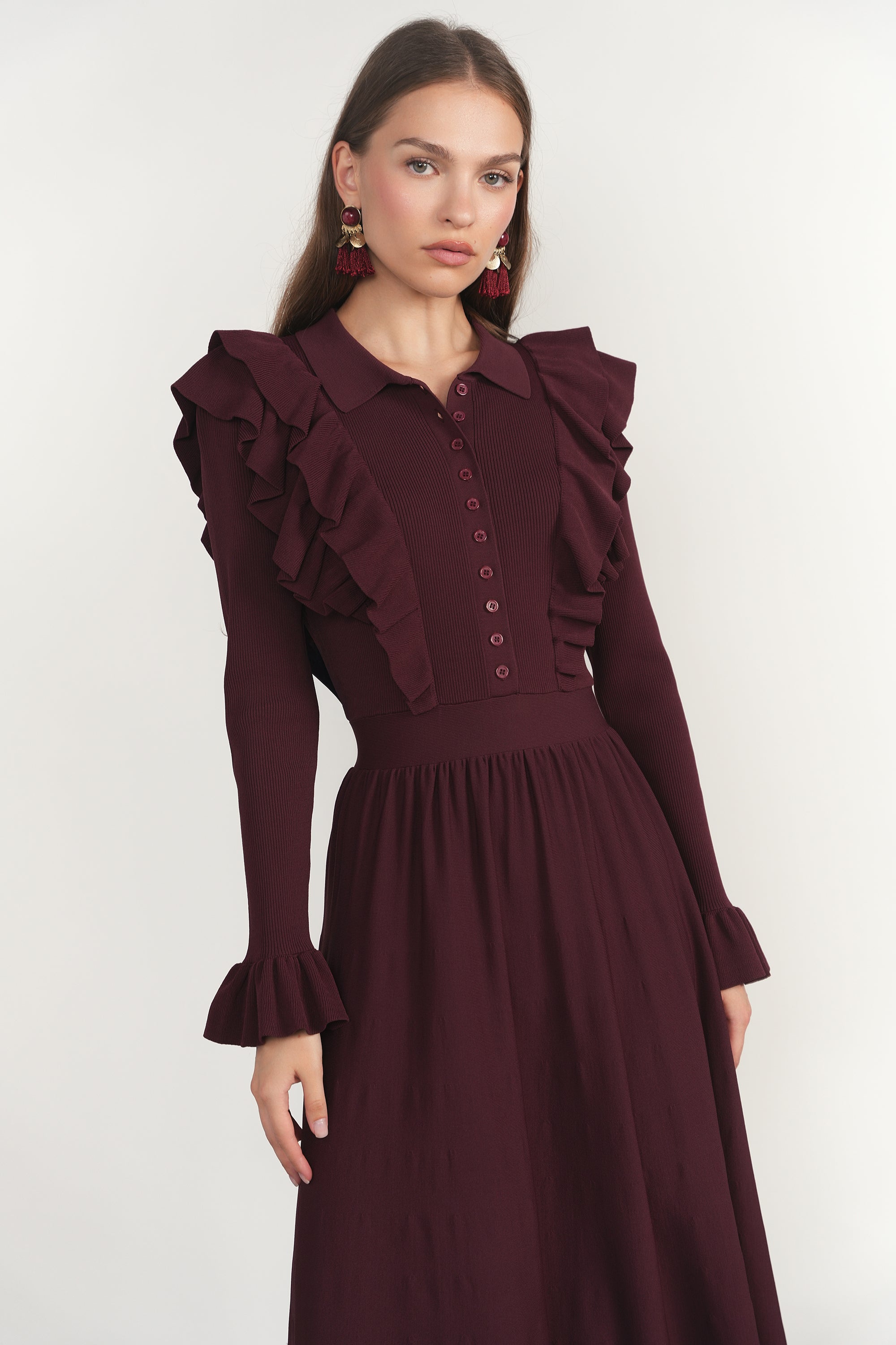 Vienne Dress in Antique Berry