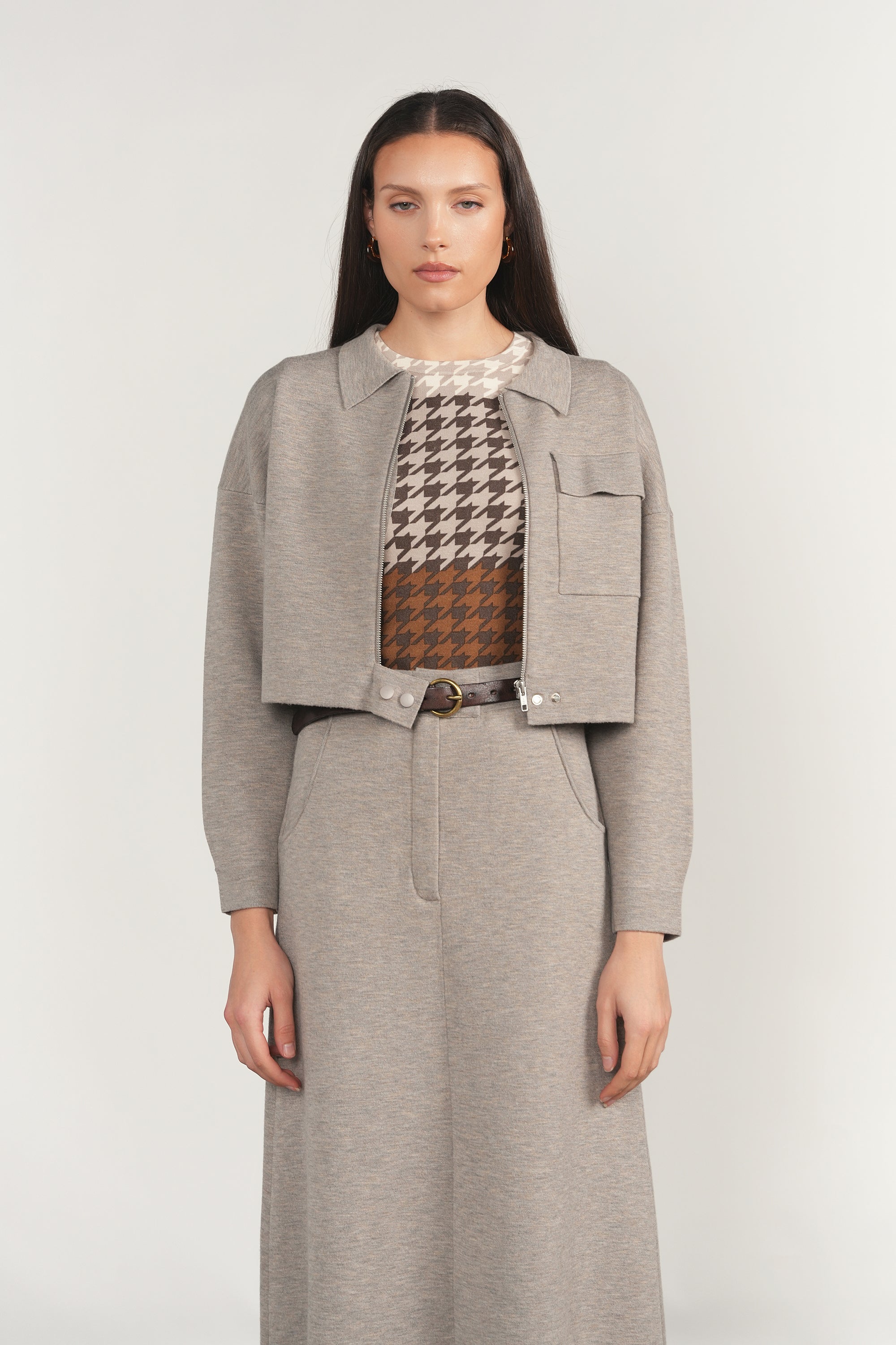 Seine Jacket in Greige Marl