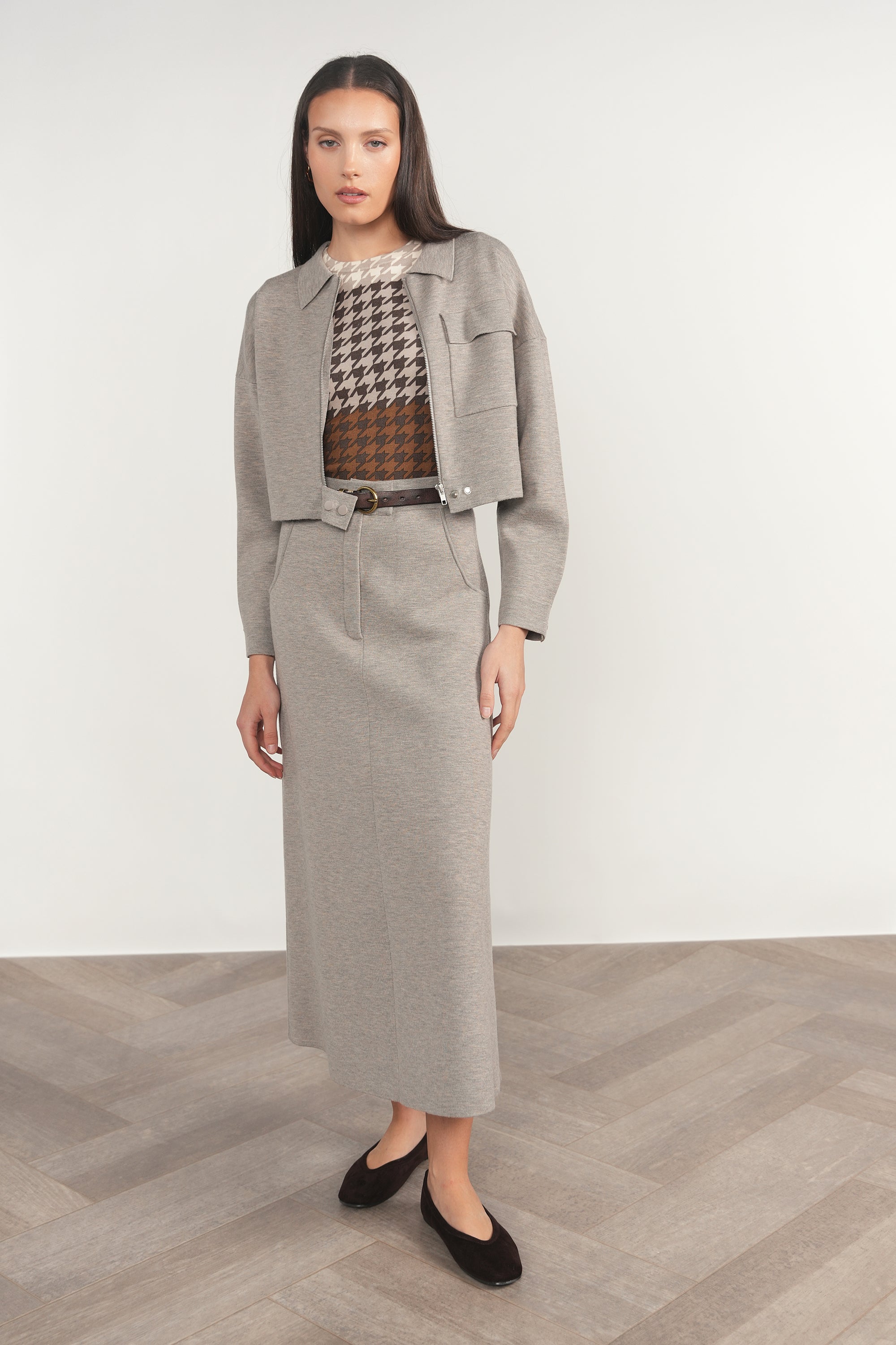 Seine Jacket in Greige Marl
