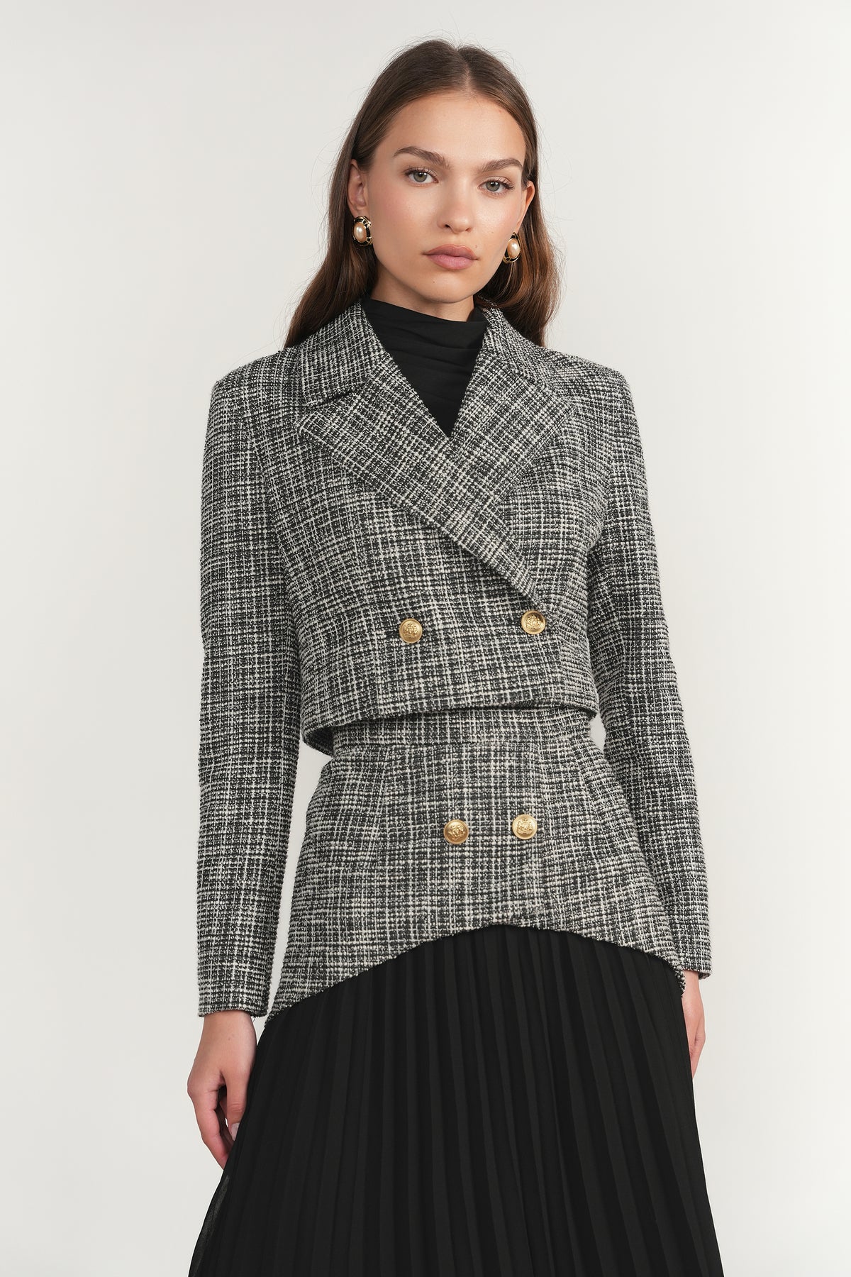 Kura Skirt in Black Plaid