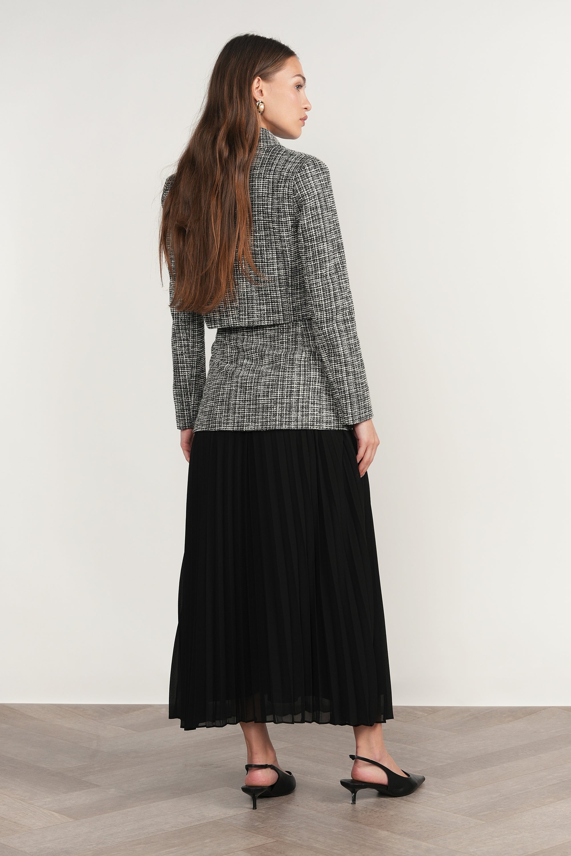 Kura Blazer in Black Plaid