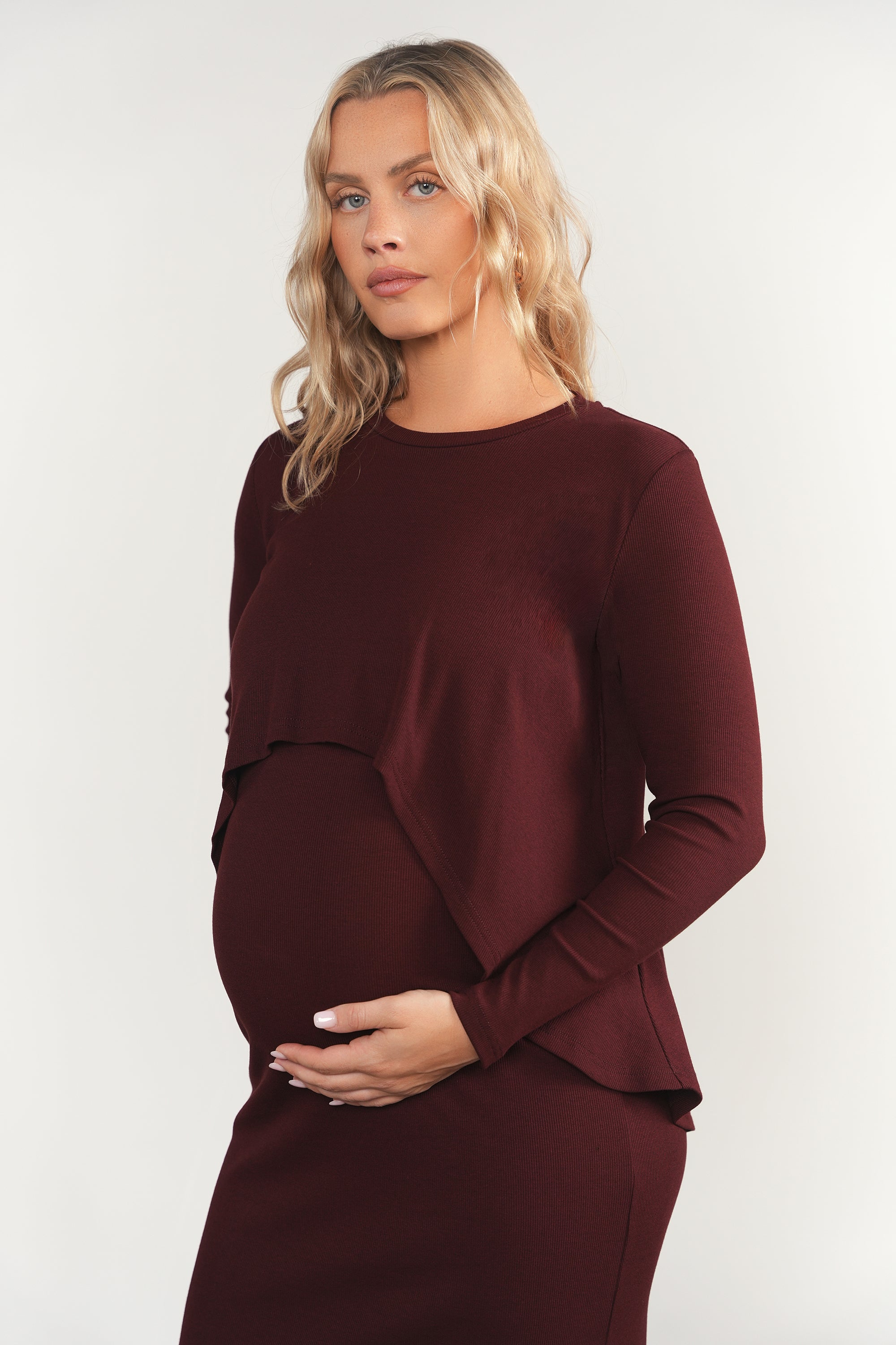 Sanaga Maternity Set in Cabernet