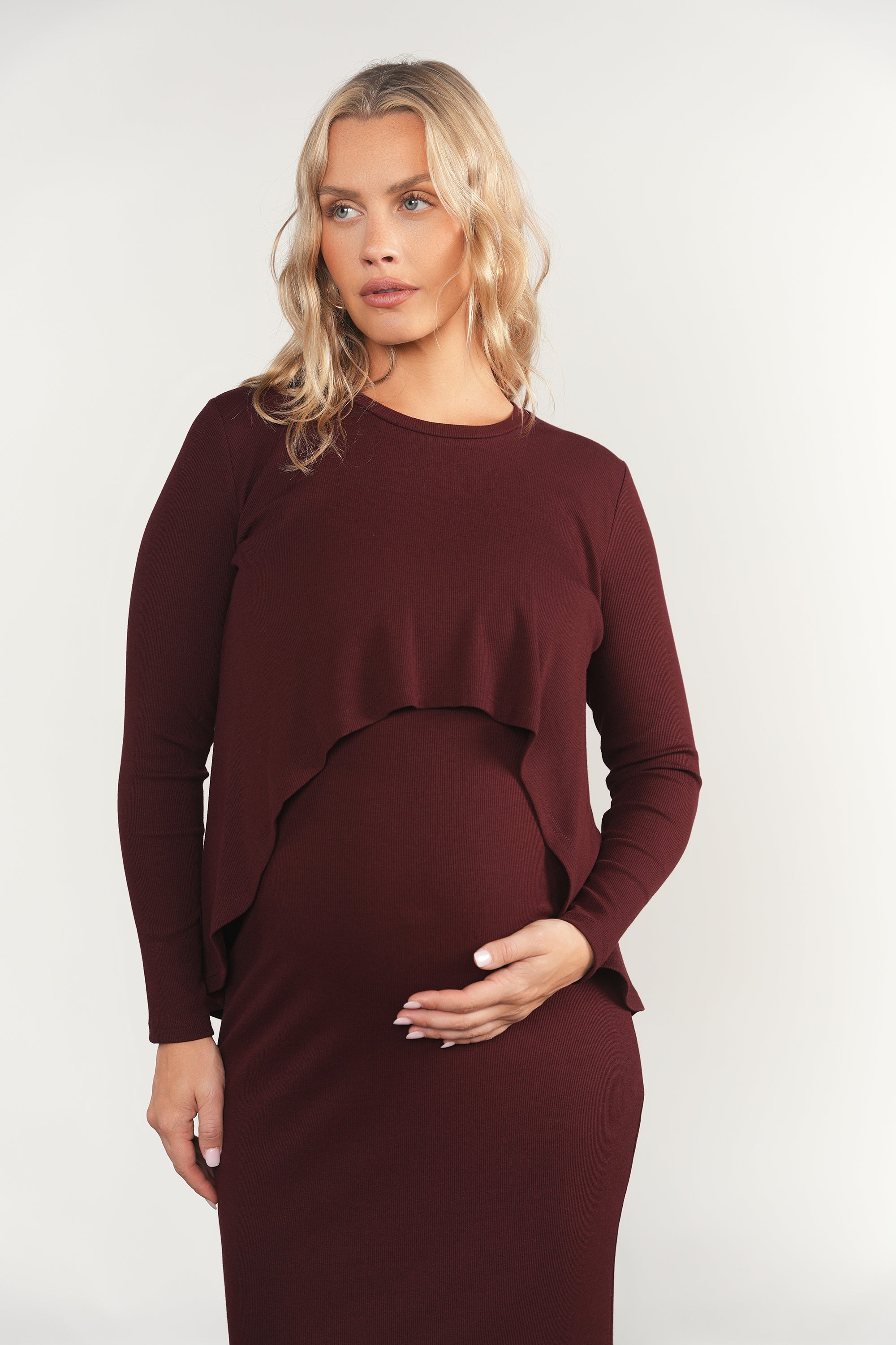 Sanaga Maternity Set in Cabernet