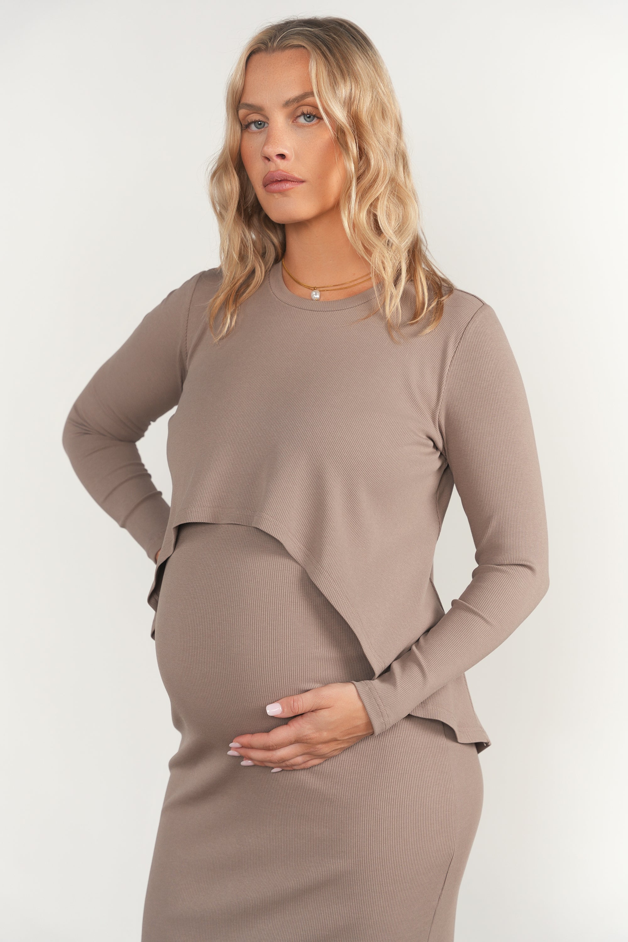 Sanaga Maternity Set in Greige