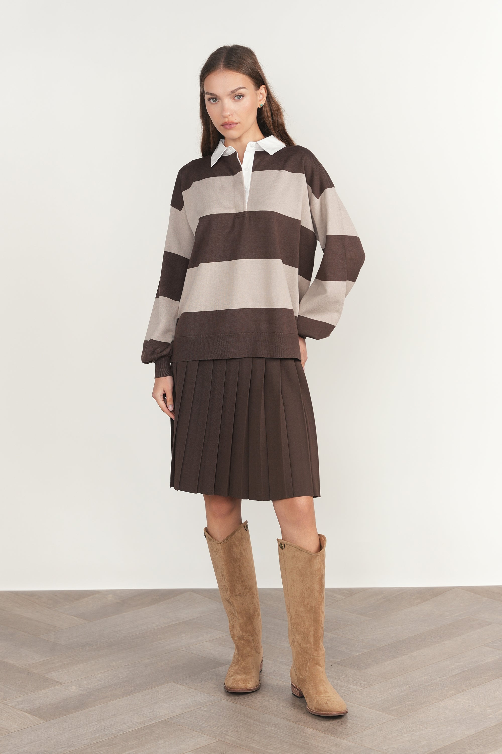 Ness Sweater in Fudge / Bone