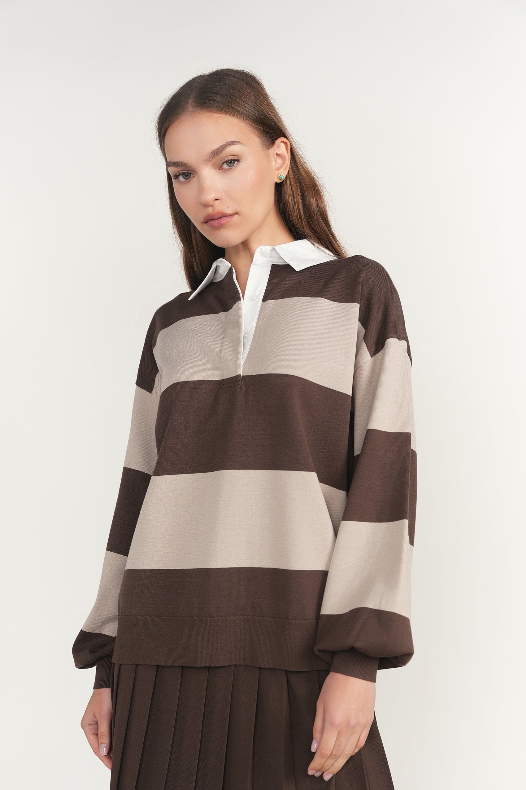 Ness Sweater in Fudge / Bone