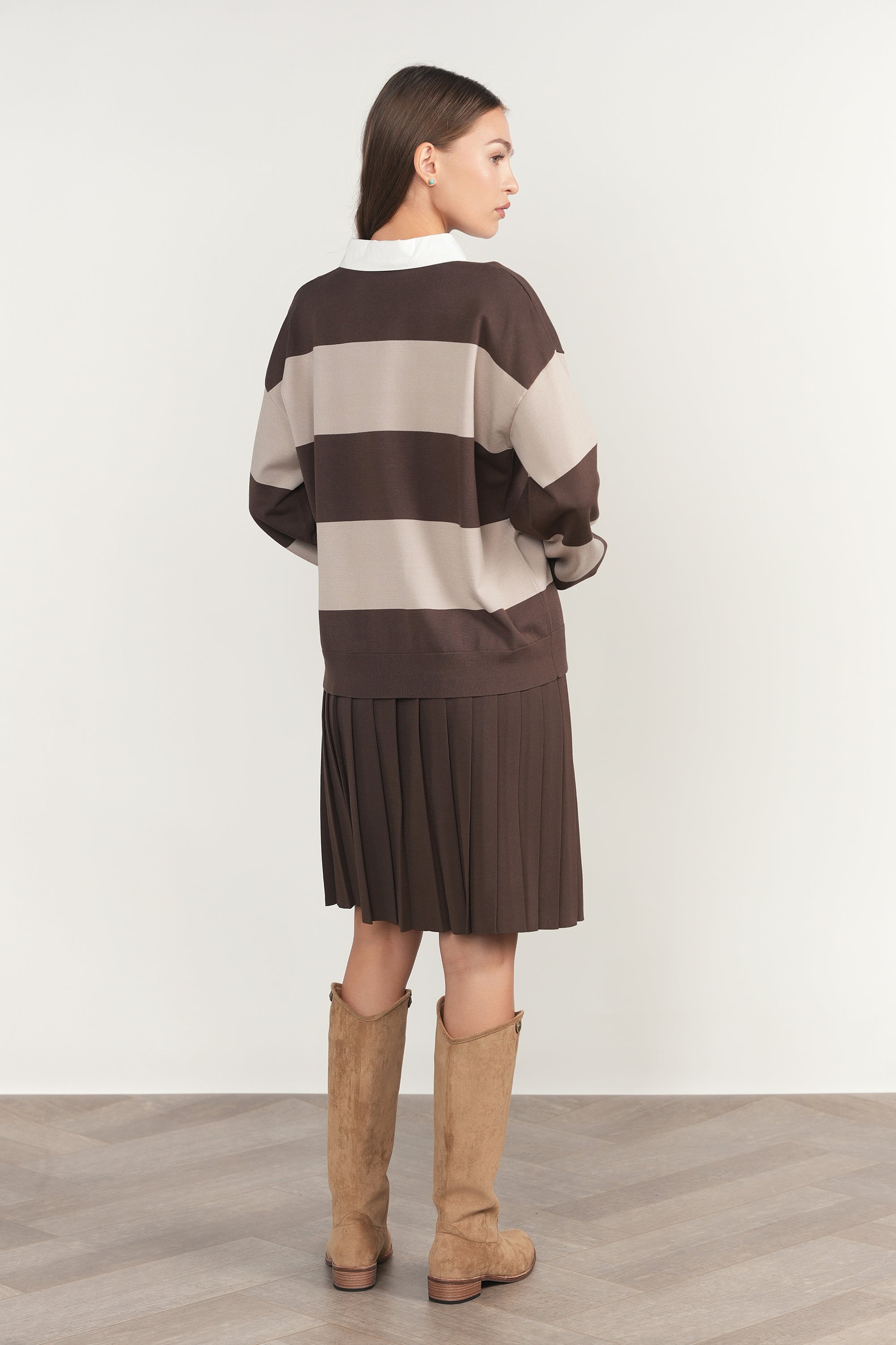 Ness Sweater in Fudge / Bone