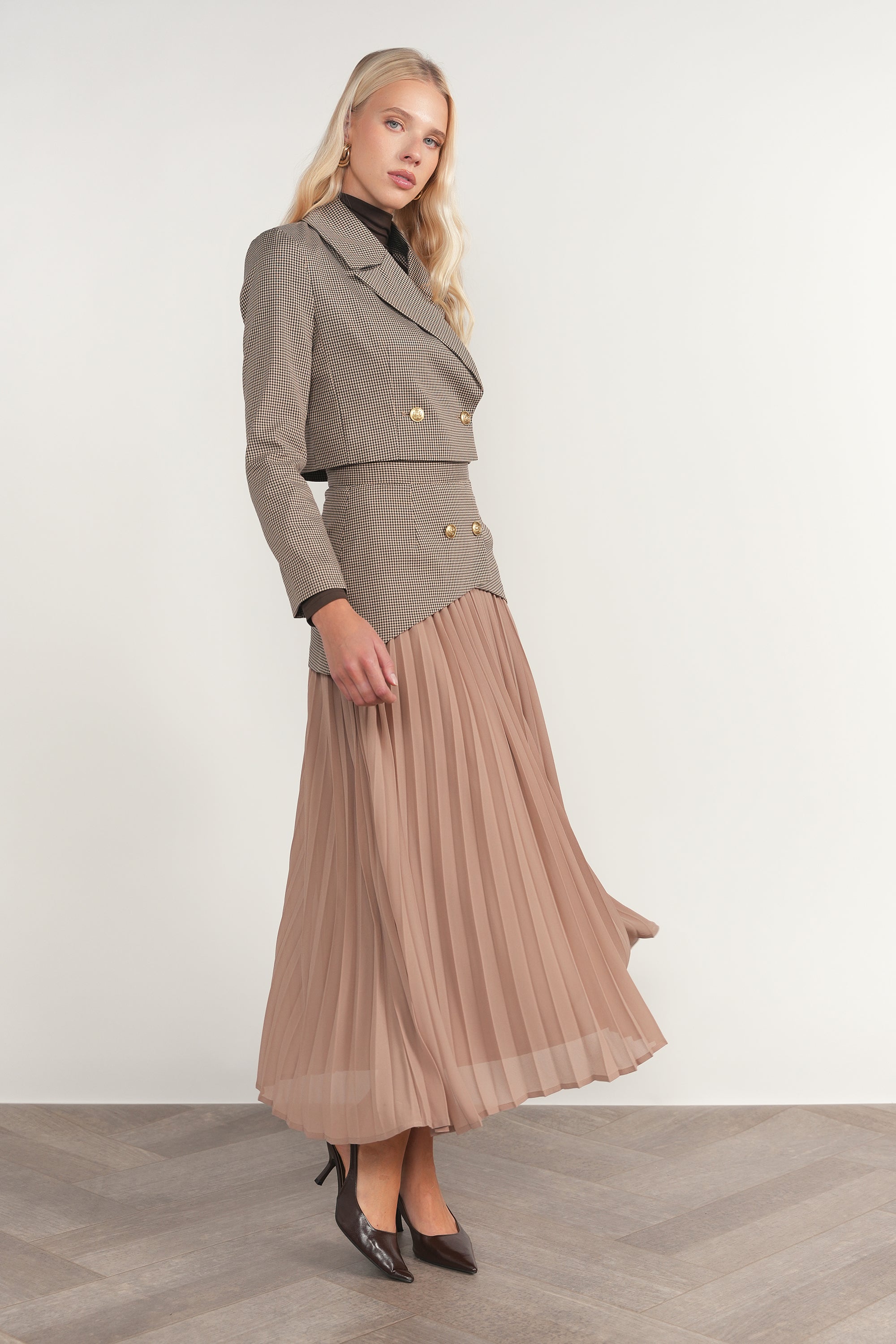 Kura Blazer in Gingham