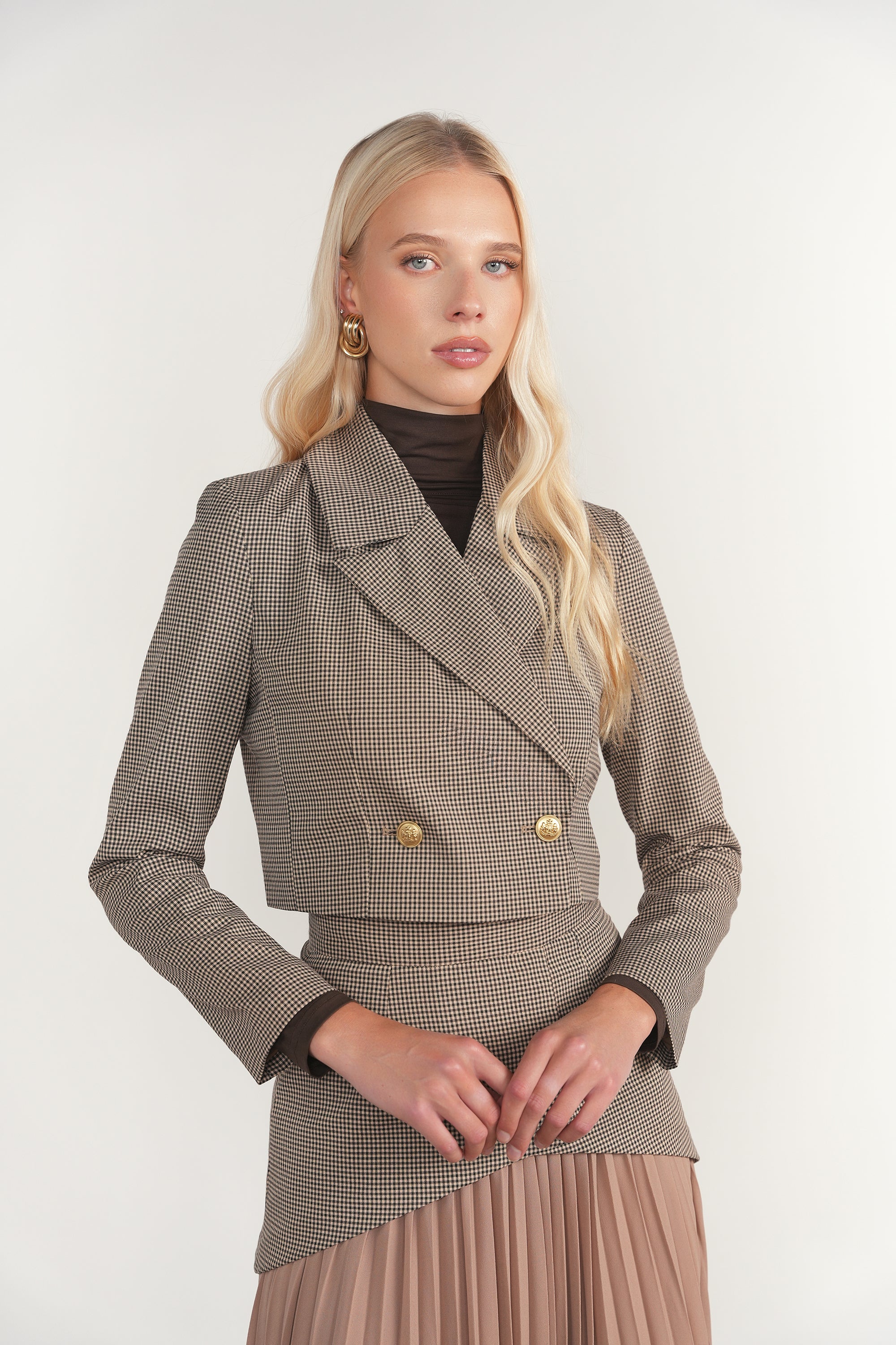Kura Blazer in Gingham