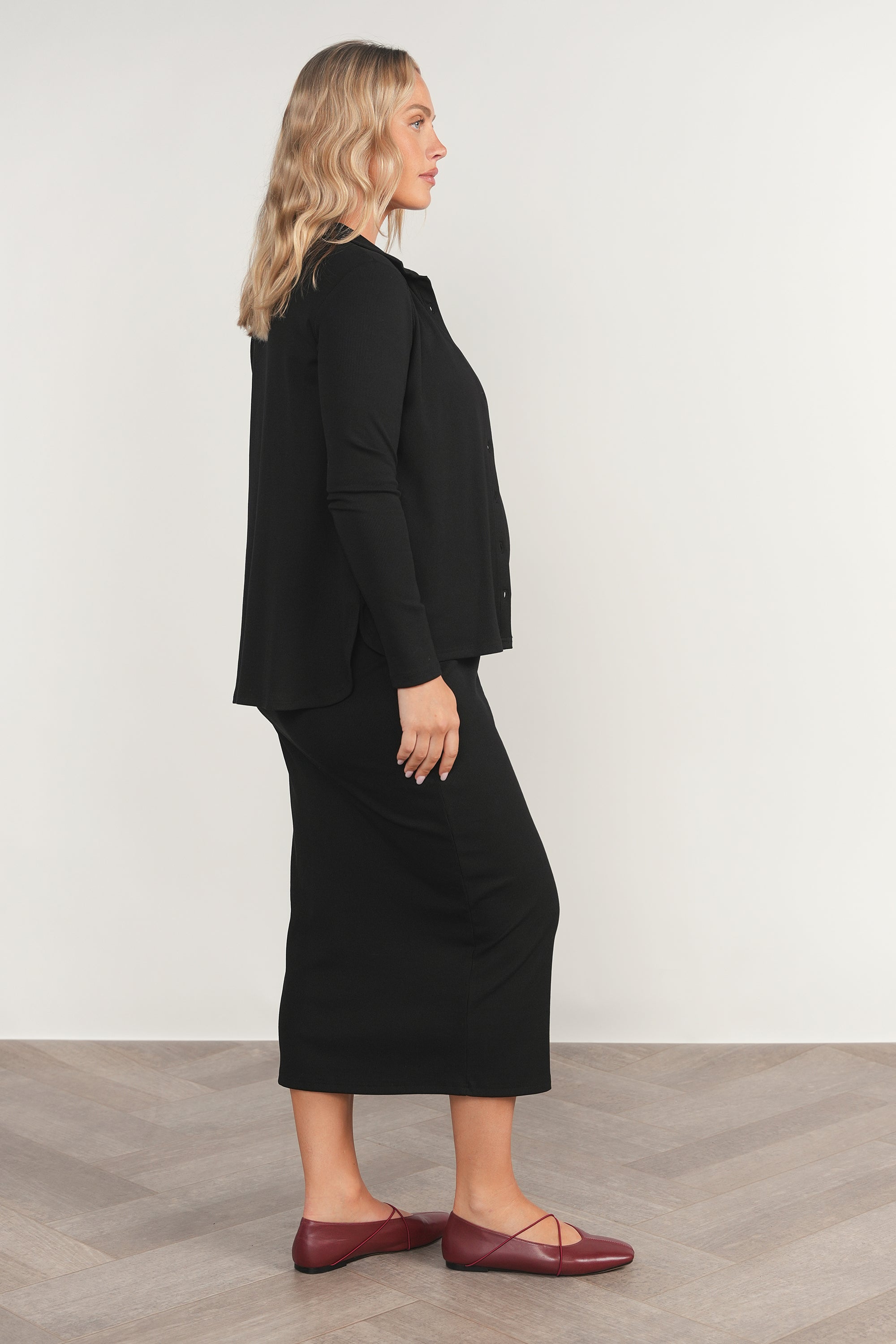 Pierre Maternity Dress in Black