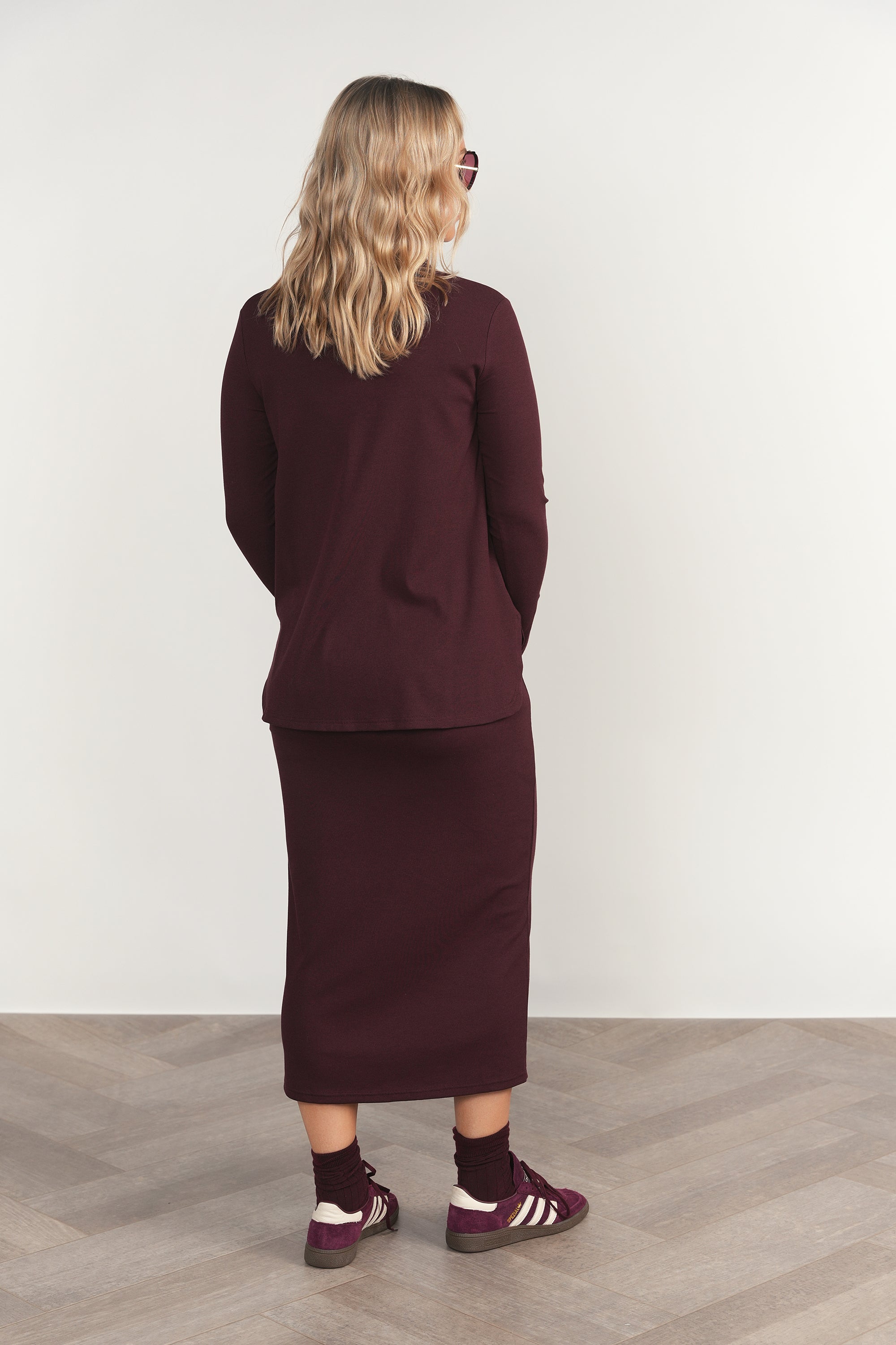 Pierre Maternity Dress in Deep Rouge