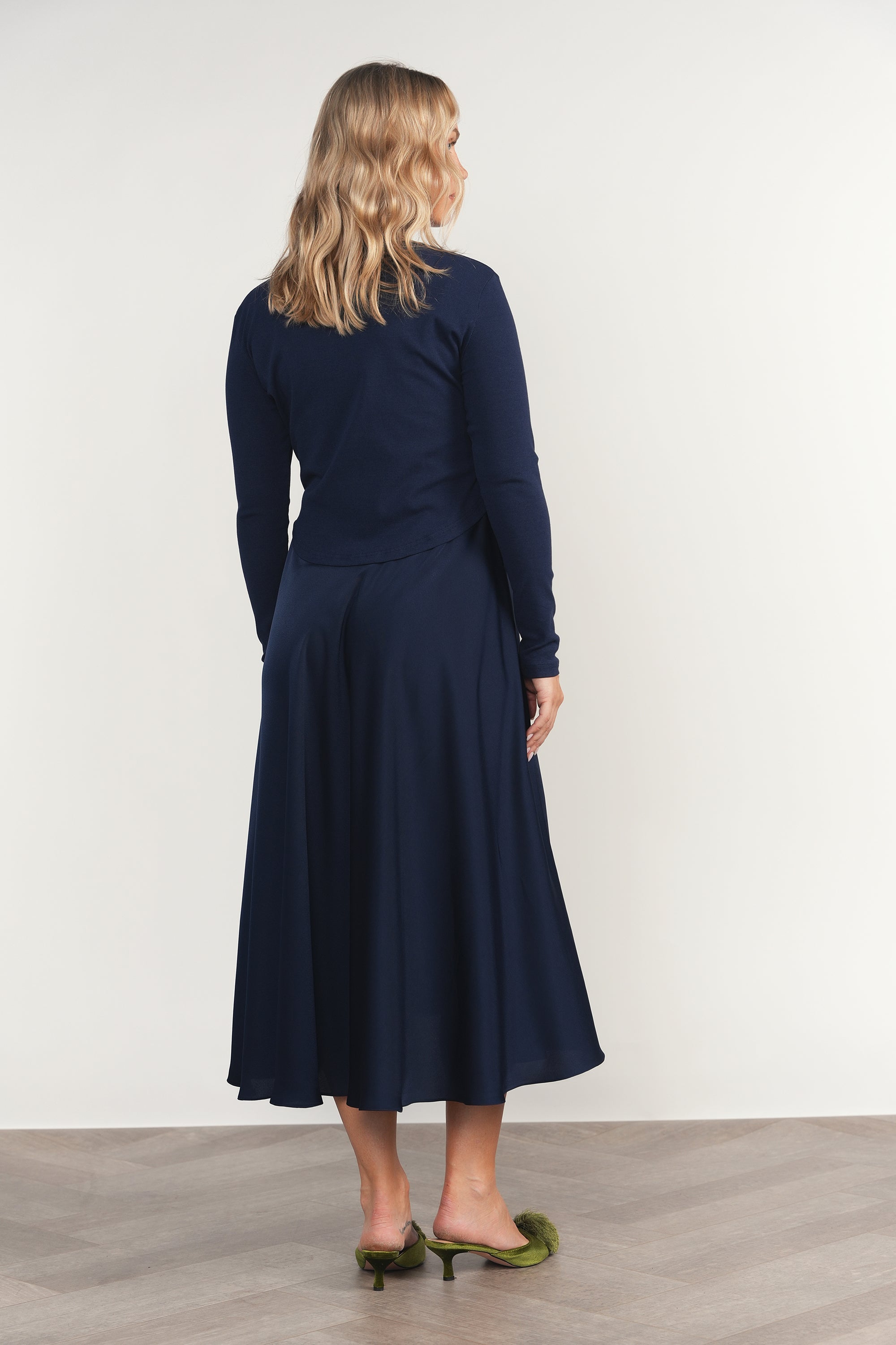 Sahara Maternity Dress in Navy