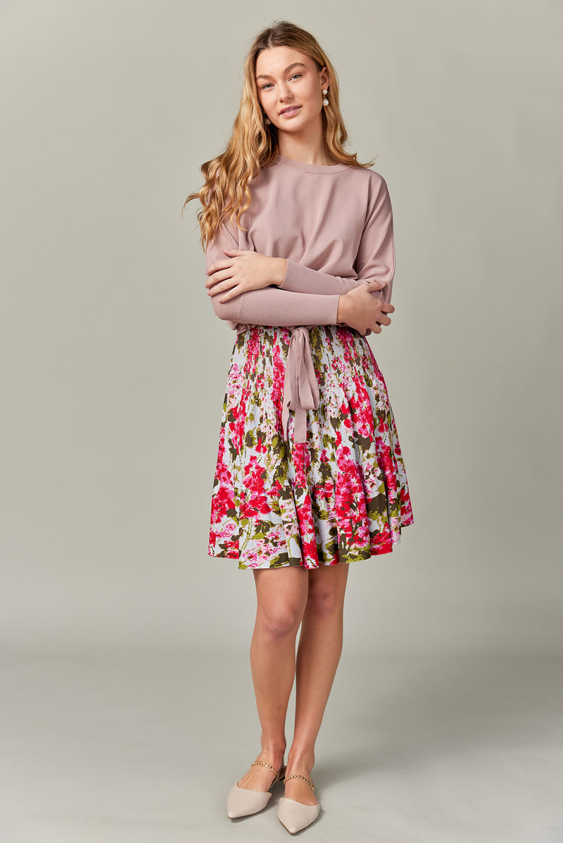 Drawstring Dolman Sweater in Dusty Rose (Summer Knit)