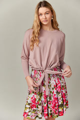 Drawstring Dolman Sweater in Dusty Rose (Summer Knit)