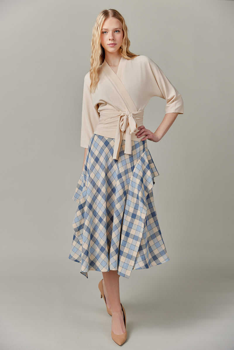 Knit Kimono Tie Top in Vanilla