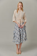 Knit Kimono Tie Top in Vanilla
