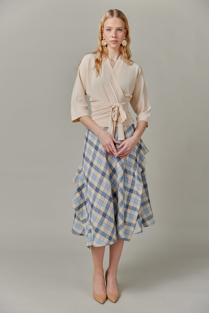 Knit Kimono Tie Top in Vanilla