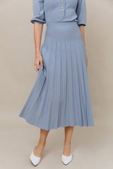 The Maxi Infinity Skirt in Slate Blue