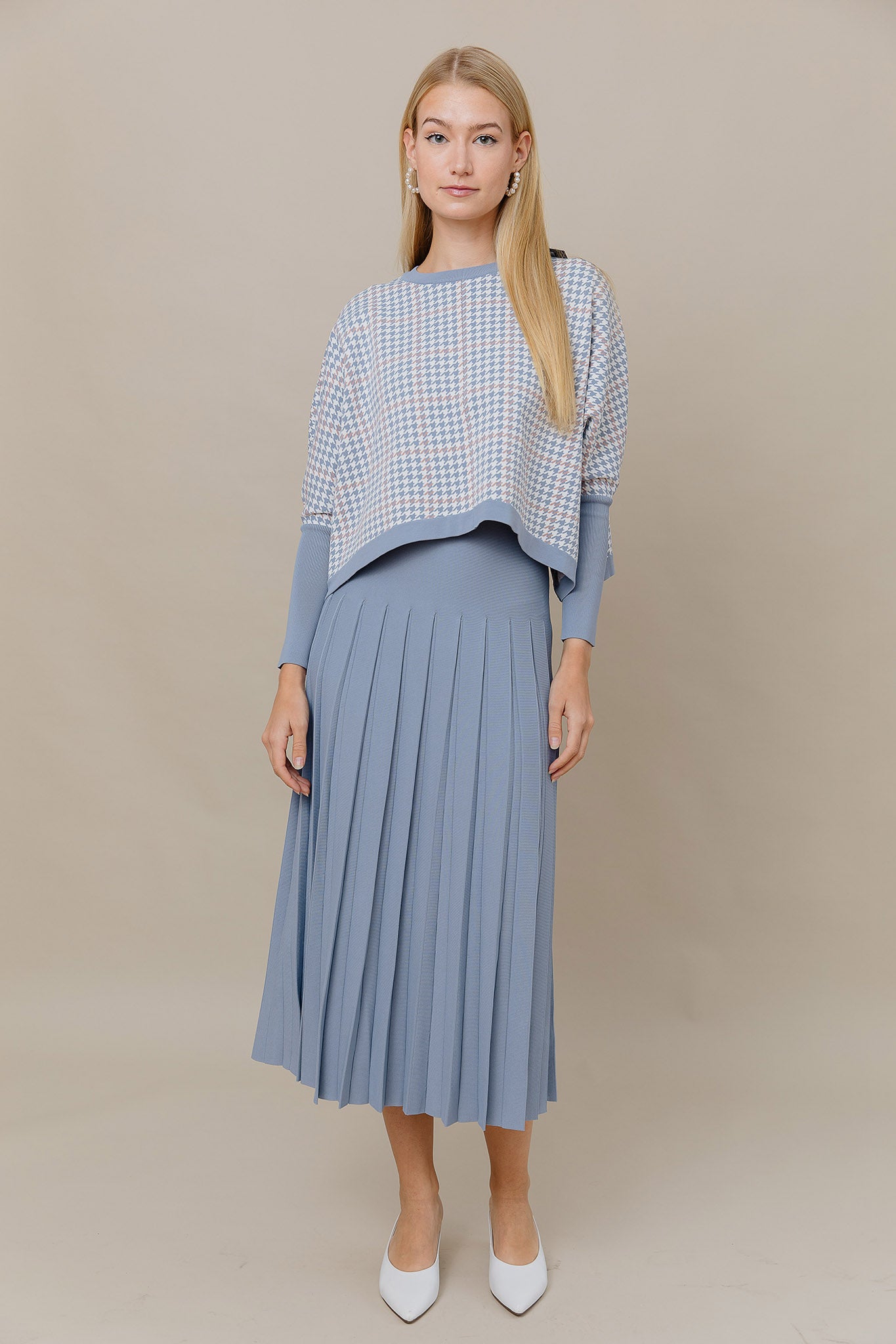 The Maxi Infinity Skirt in Slate Blue