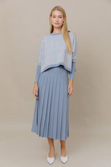 The Maxi Infinity Skirt in Slate Blue