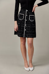 Summer Tweed Knit A-line Skirt