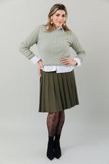 Infinity Skirt in Basil
