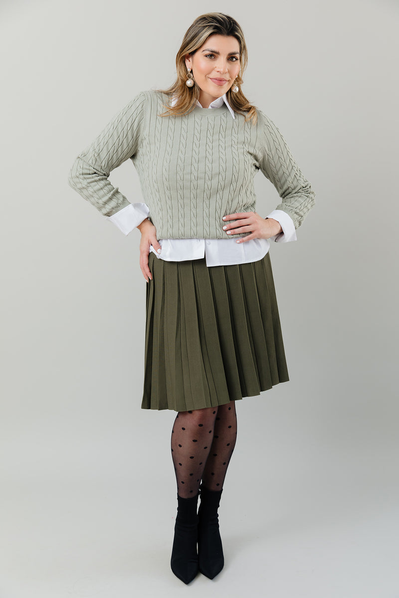 Infinity Skirt in Basil