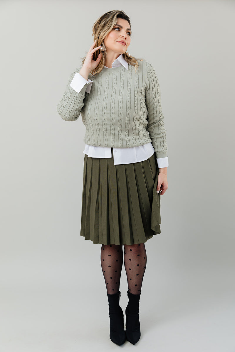Infinity Skirt in Basil