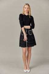 Summer Tweed Knit A-line Skirt
