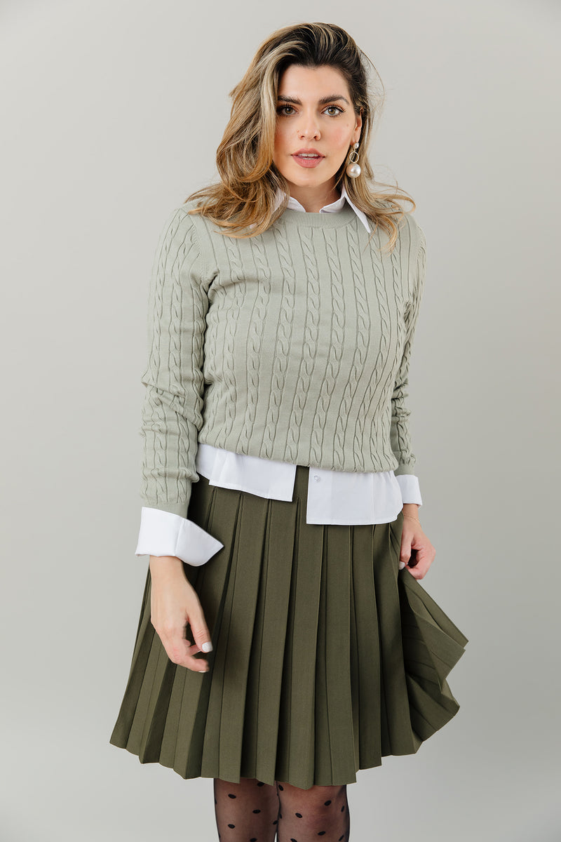 Infinity Skirt in Basil