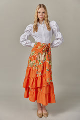 Cotton Blouse with Bubble Sleeves