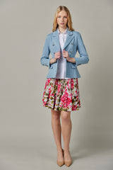 Stretch Denim Blazer