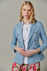 Stretch Denim Blazer