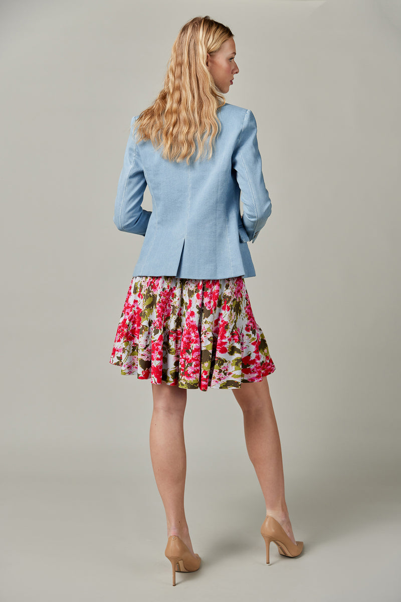 Stretch Denim Blazer
